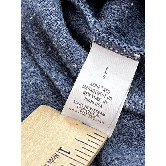 Aerie Womens Large Half-Zip Pullover Lightweight Sweatshirt Kangaroo Pocket - Picture 3 of 10